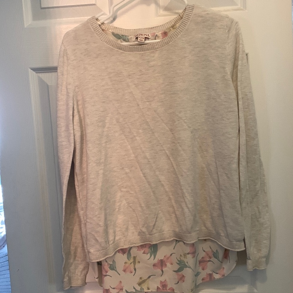 High low floral top